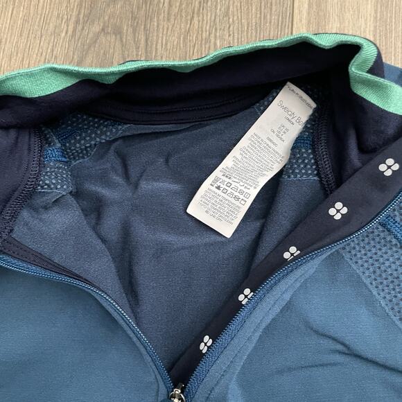 SWEATY BETTY Size XS US 4 ATHLETE SEAMLESS HALF ZIP LONG SLEEVE RUNNING TOP EUC - Picture 8 of 11